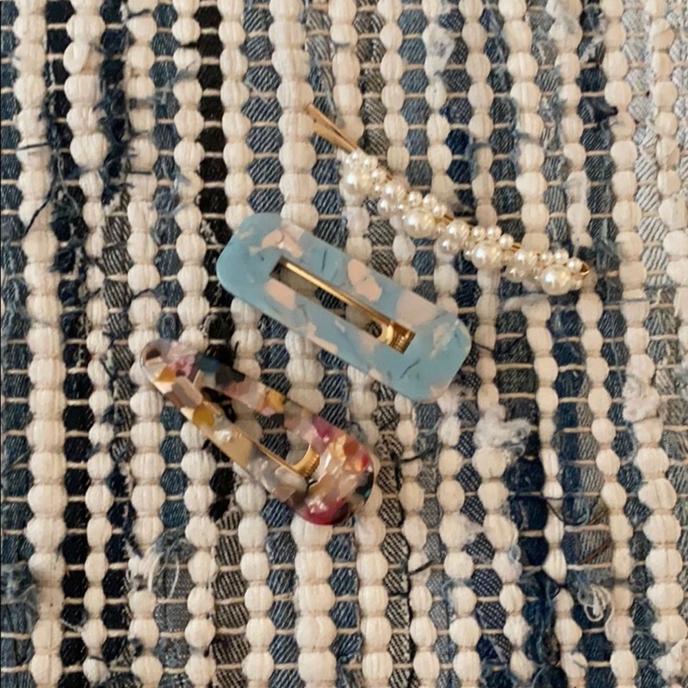 3 hair clips. New never worn